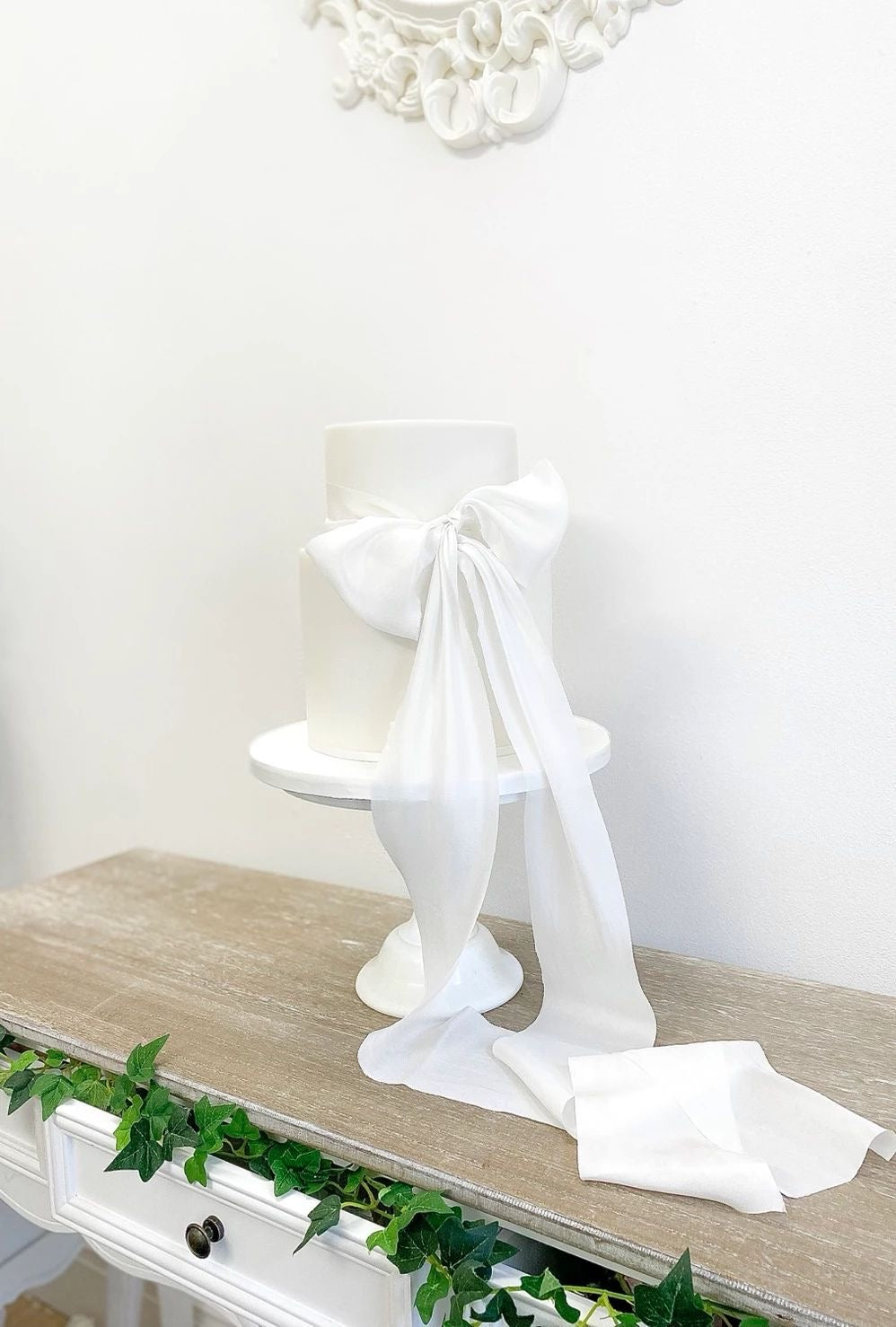 Silk & Pepper Plain Silk Ribbon in Black and White Tones