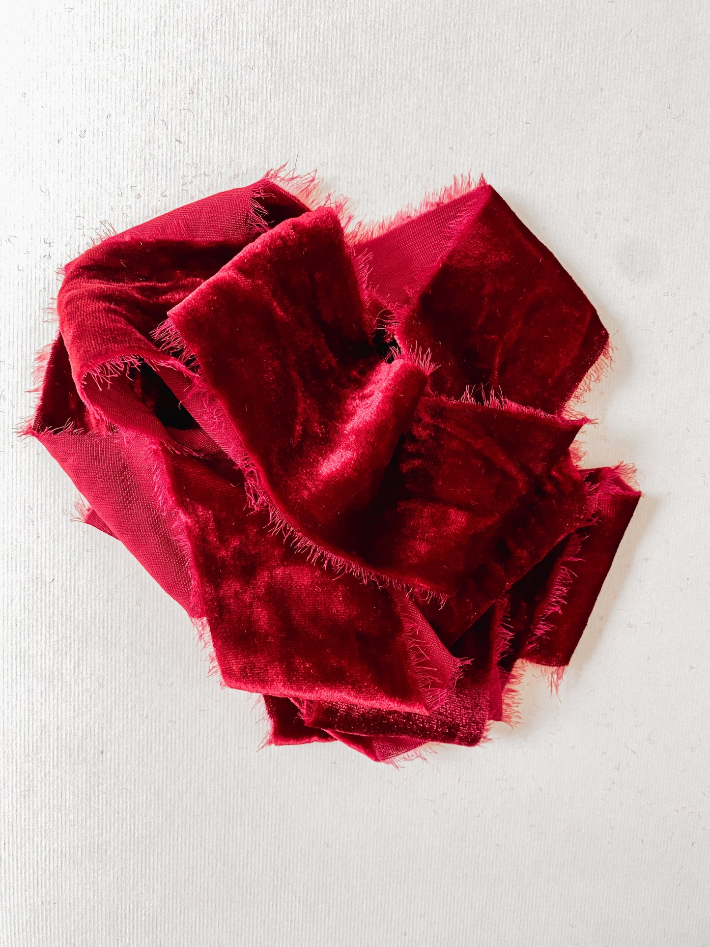 Last Units - Limited Edition - Silk Velvet Ribbon in Merlot by Silk & Pepper