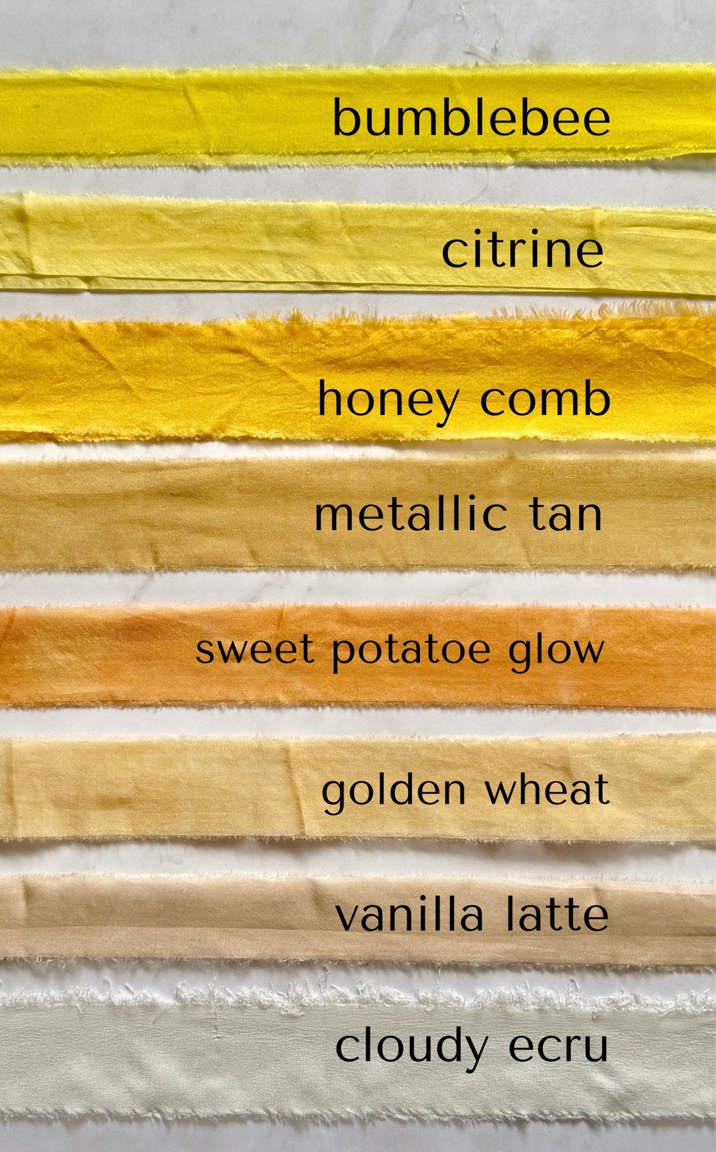 Silk & Pepper Plain Crepe Silk Ribbon - Earth Tones