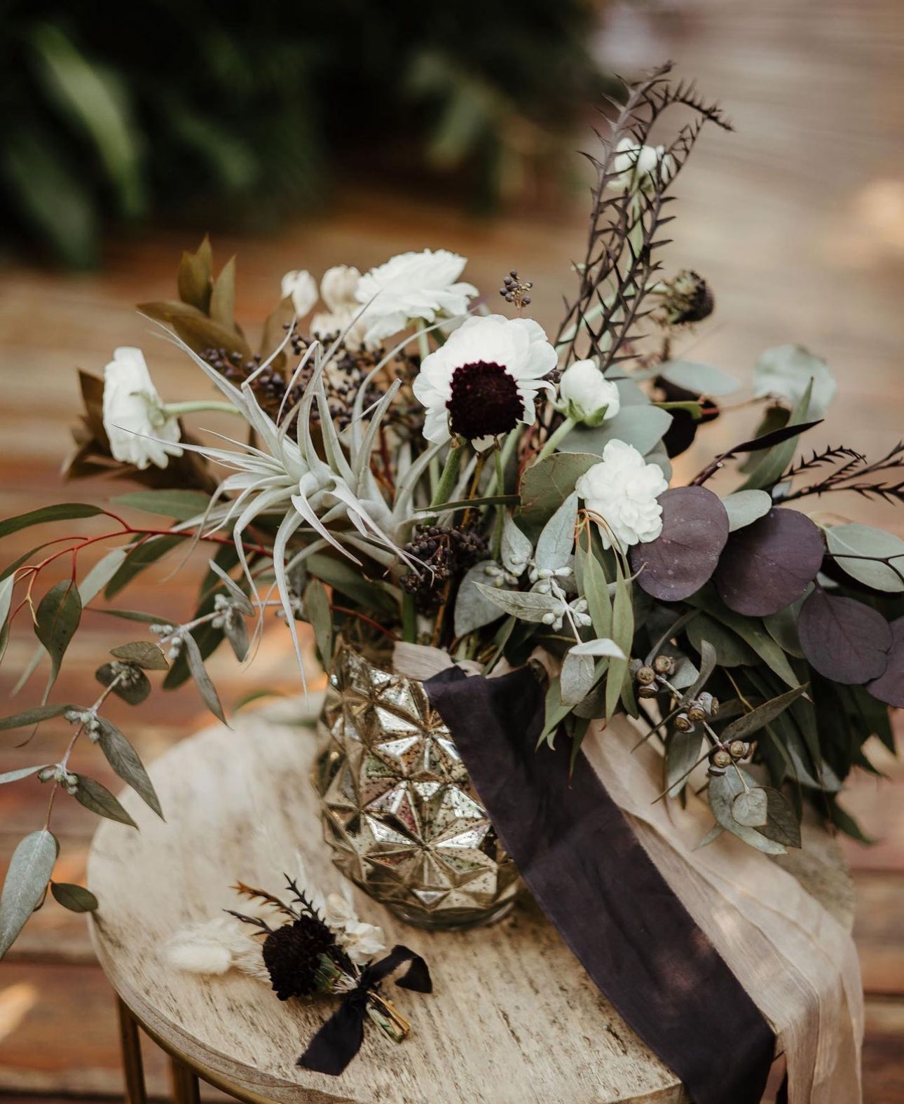 Silk & Pepper Plain Silk Ribbon in Black and White Tones