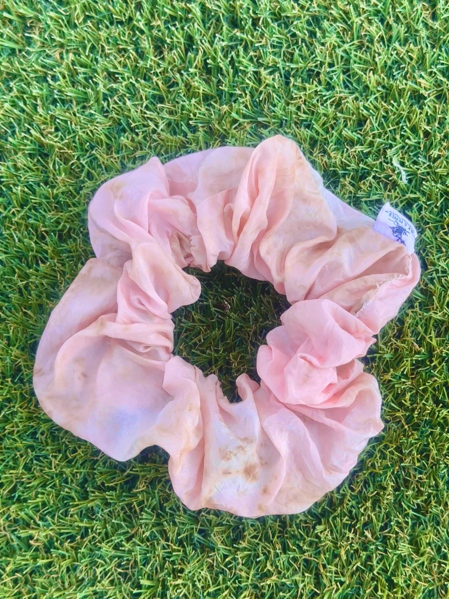 Luxurious Large Silk Scrunchie in Blush