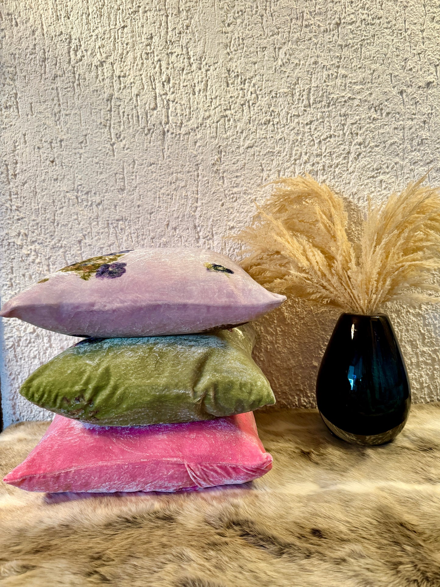 Cojines de Seda Terciopelo teñidos y estampados con Flores para el Día de las Madres 🌺 🌸🌷💐🌼 Silk & Pepper