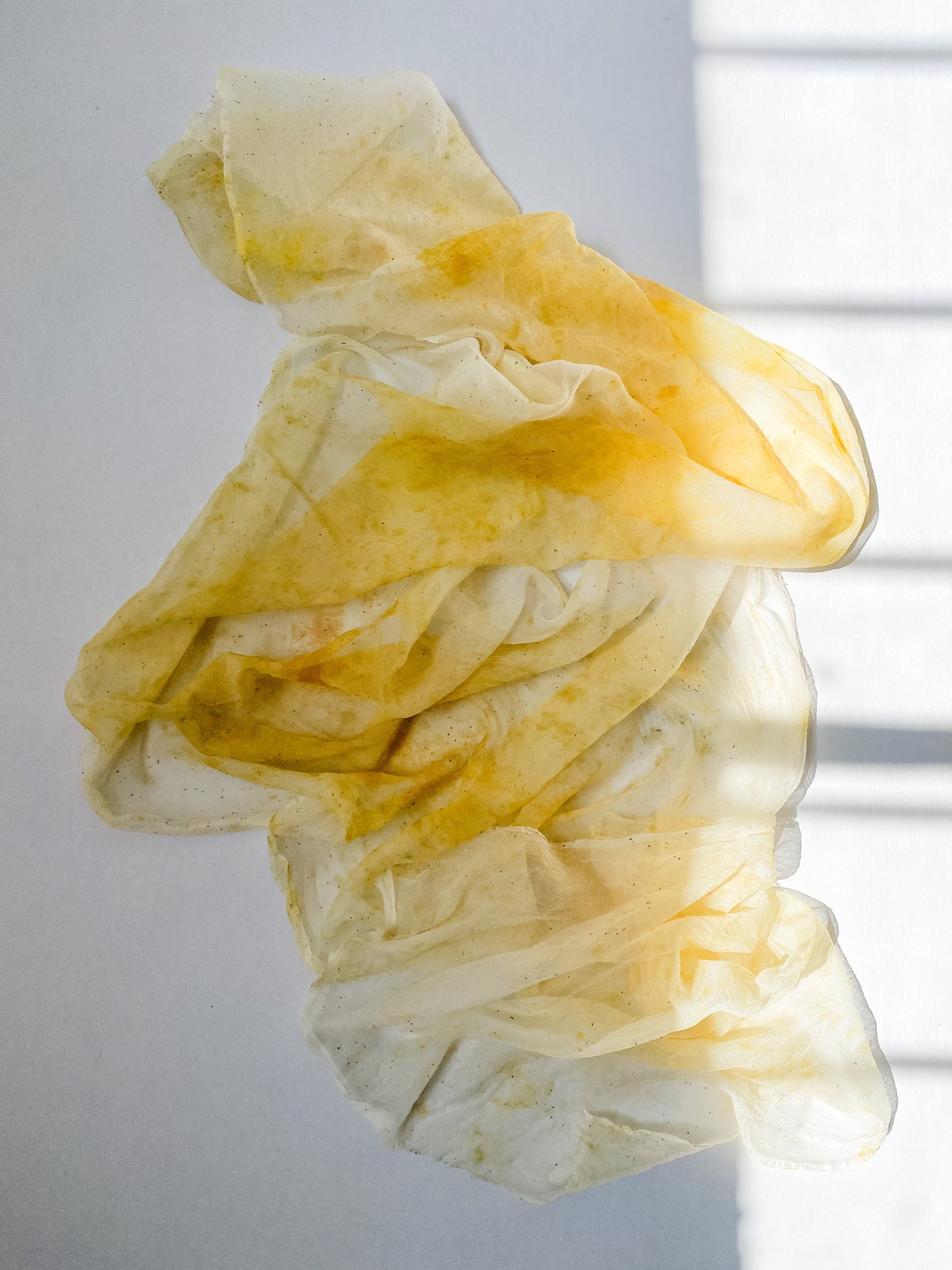 Botanical Print No. 1 Table Runner - Silk & Pepper Yellow Tones