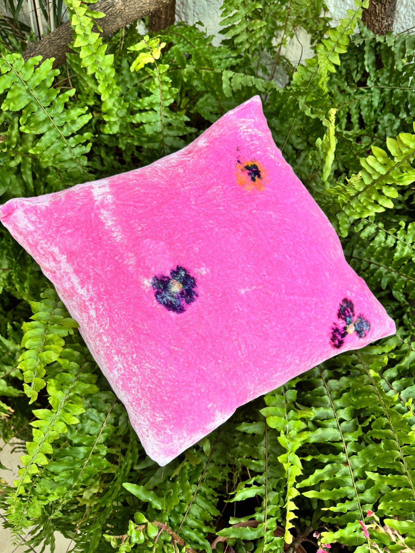 Cojines de Seda Terciopelo teñidos y estampados con Flores para el Día de las Madres 🌺 🌸🌷💐🌼 Silk & Pepper