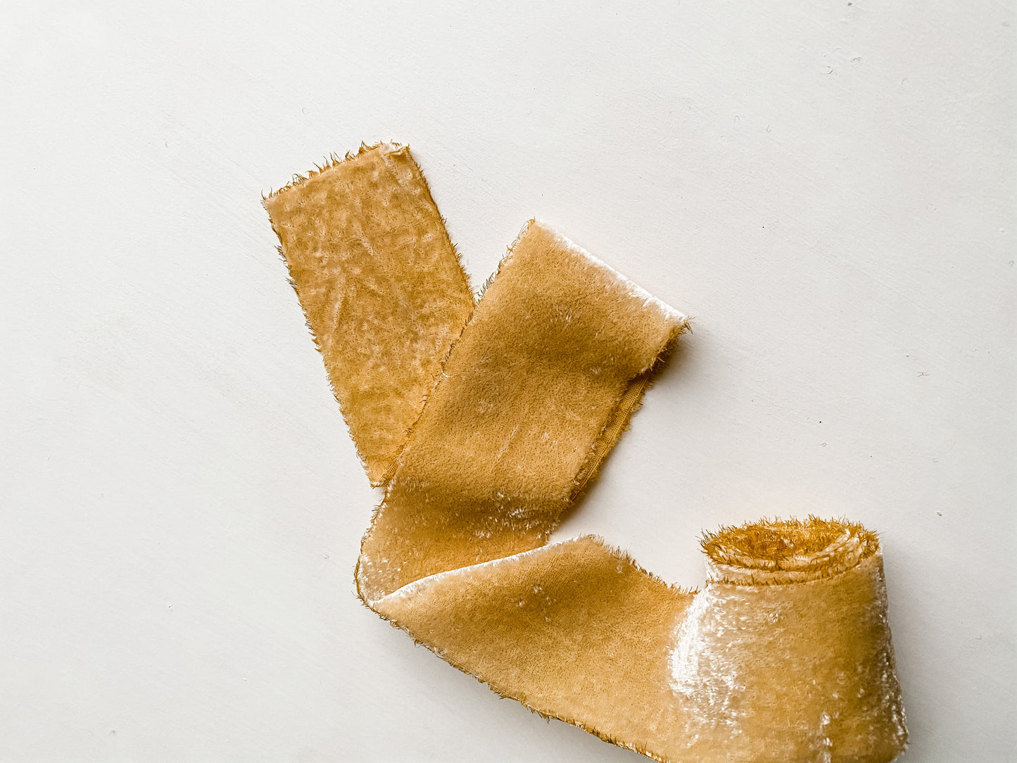 Limited Edition - Silk Velvet Ribbon in Marigold by Silk &amp; Pepper