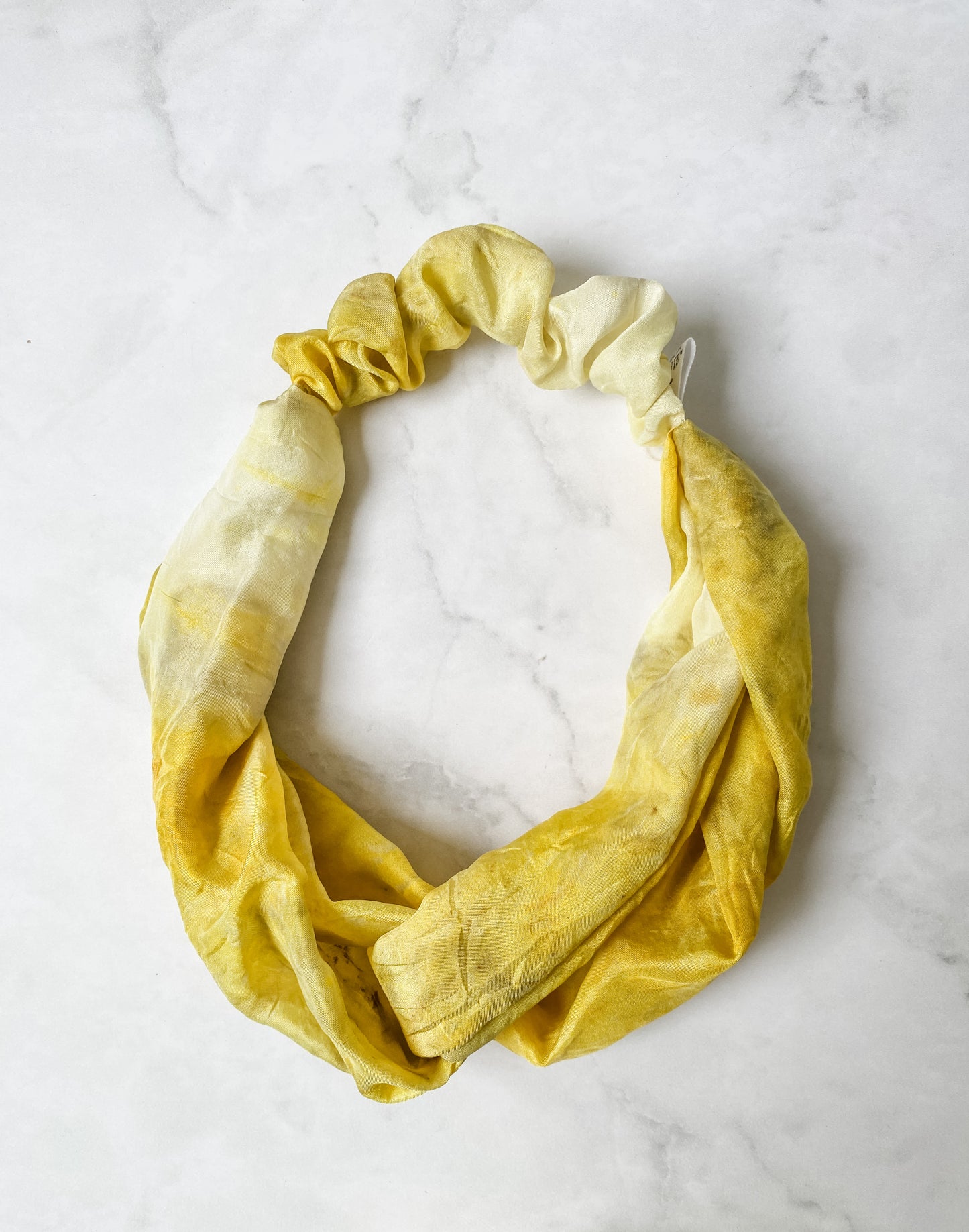 Luxurious Silk Headband in Daffodil Tone