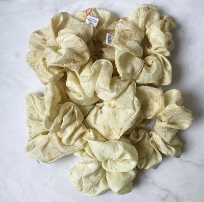 Luxurious Large Silk Scrunchie in Ecru Tone