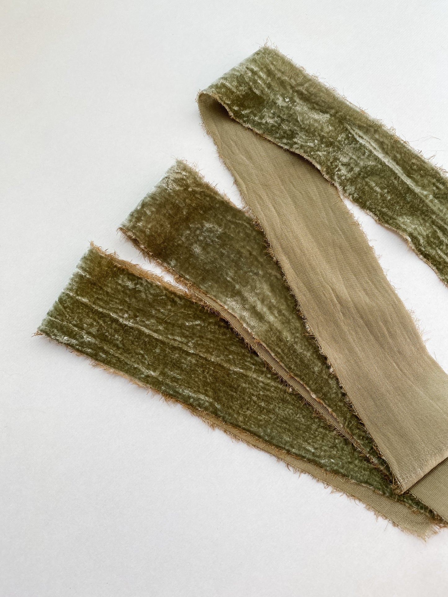 Limited Edition - Velvet Ribbon in Moss Green by Silk &amp; Pepper