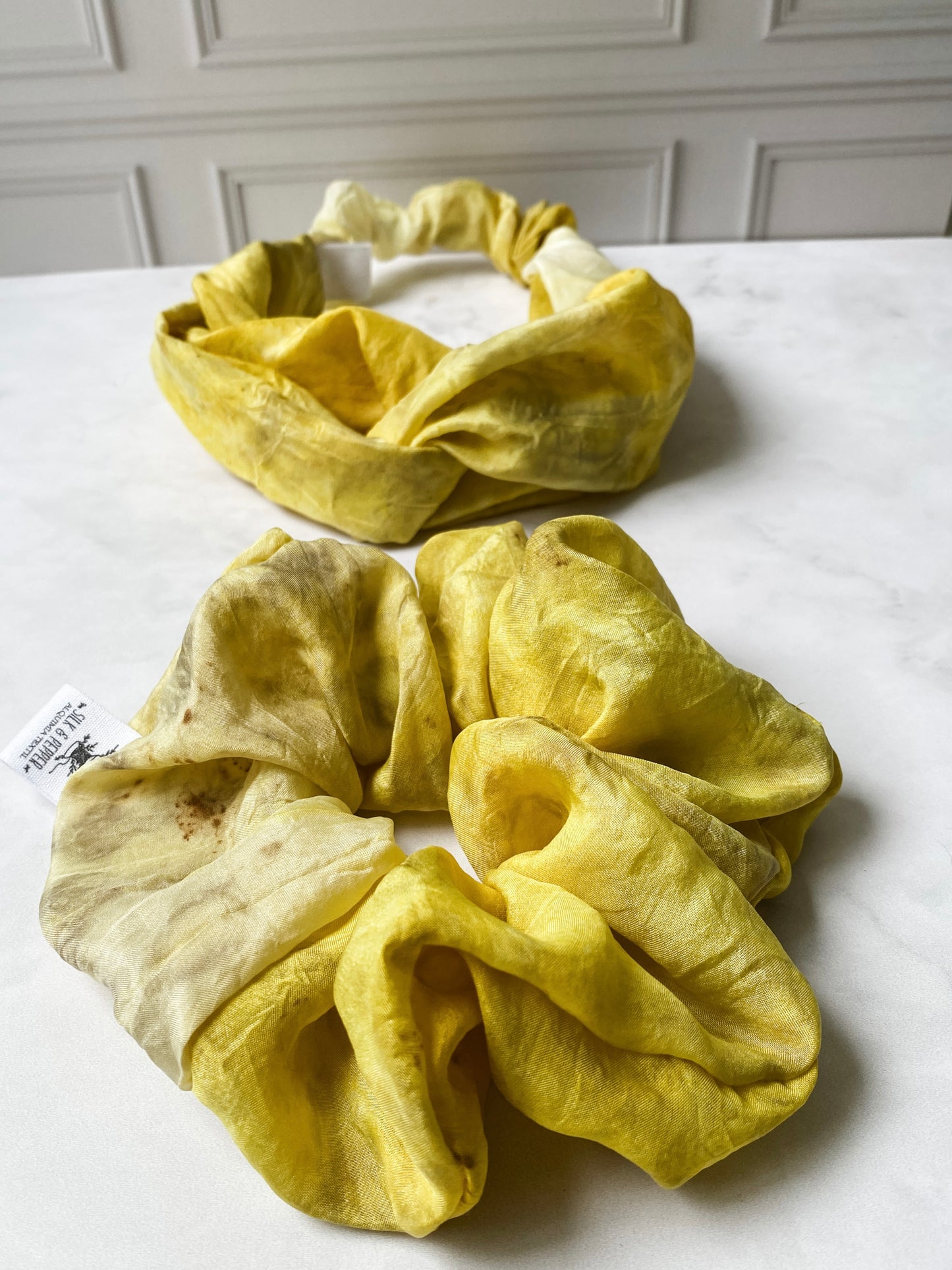 Luxurious Silk Headband in Daffodil Tone